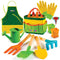 3 Years Kids Gardening Tool Set with Shovel, Colorful (12 Pieces)