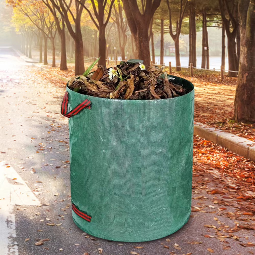 Garden Waste Bag 60L-500L Large Capacity Garden Bag Reusable Waterproof Leaf Sack Storage Collection Container for Garden Yard