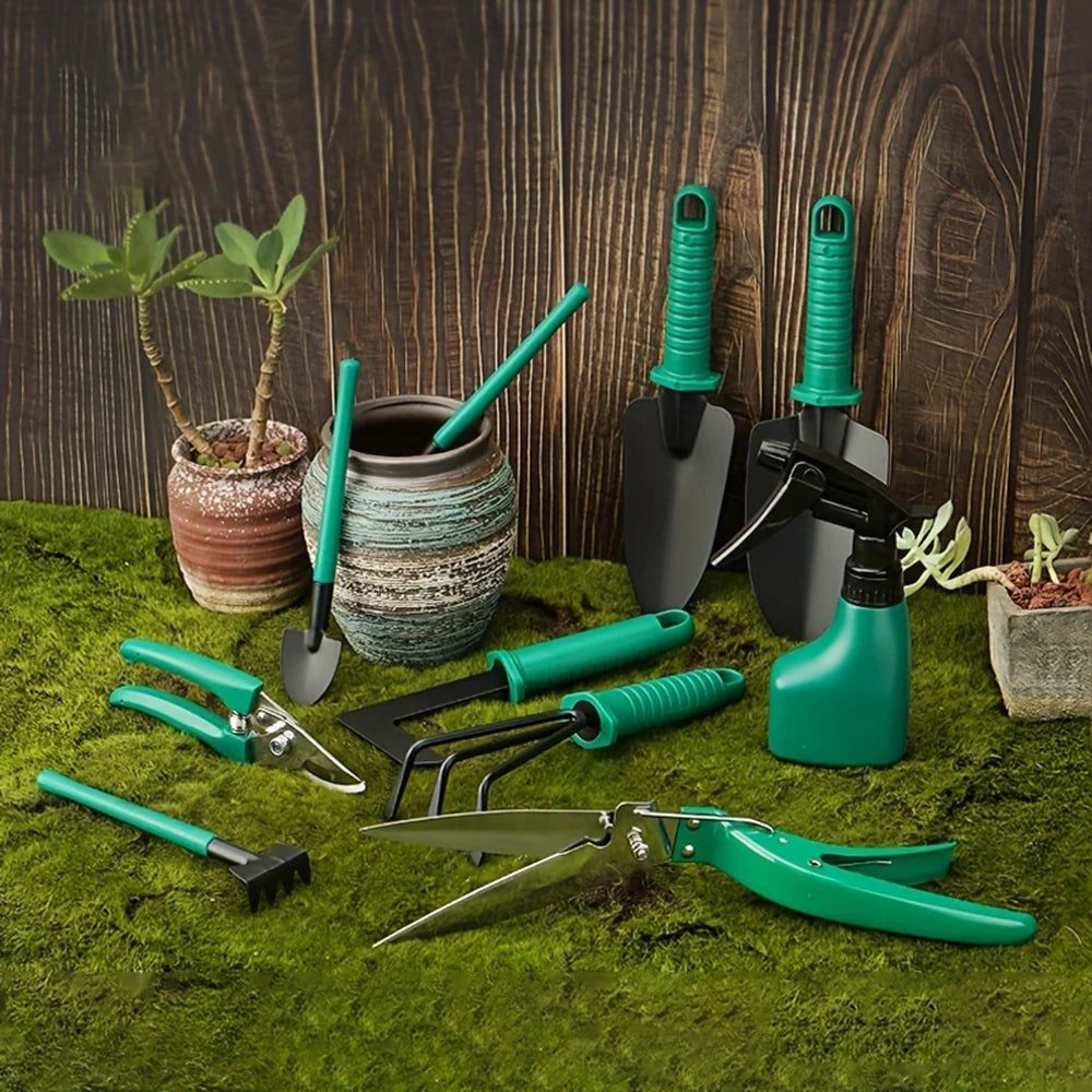 Garden Tools Set , 10 Piece Gardening Kit for Garden Outdoor