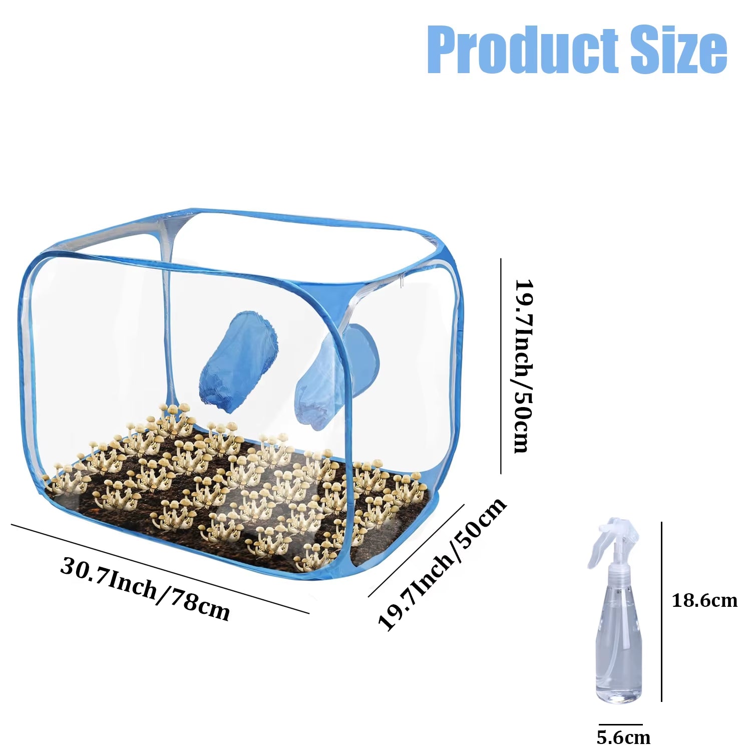 Still Air Box Mushroom Grow Kit Portable Compact Still Air Box Mycology Mushroom Fruiting Chamber Grow Tent for Home Scientists