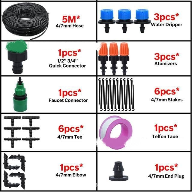 Drip Irrigation Set Automatic Watering Device Gardening And Gardening