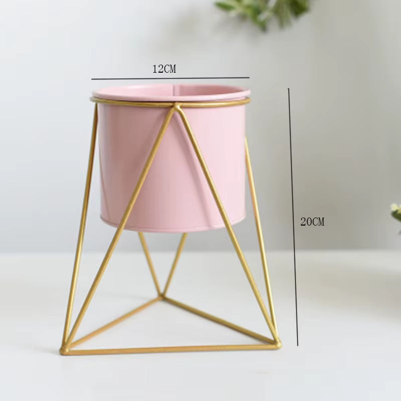 Simple Flower Pot Planter Living Room Stainless Steel Desktop Flowerpot Decoration Home Decoration Macetas 화분 Горшки Для Цве