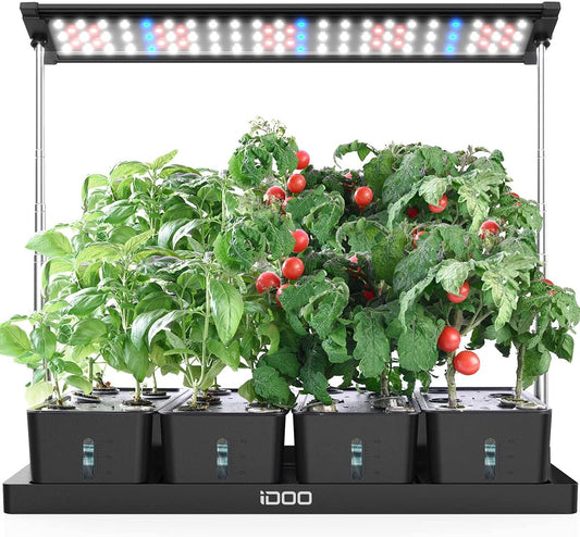 20 Pods Indoor Herb Garden Hyrdroponics Growing System with LED Grow Light and 4 Removable Water Tank, Free Timing Setting, 27" Adjustable Height, Christmas Gardening Gifts for Women Mom Dad