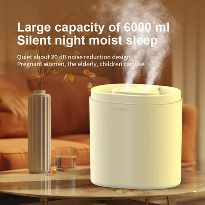 Plant Humidifier Indoor 6L Silent Aromatherapy Diffuser Large Capacity Air Purifier Double Spray Nozzle Personal Humidifier With