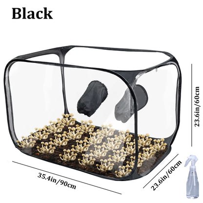 Still Air Box Mushroom Grow Kit Portable Compact Still Air Box Mycology Mushroom Fruiting Chamber Grow Tent for Home Scientists