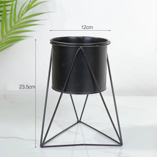 Simple Flower Pot Planter Living Room Stainless Steel Desktop Flowerpot Decoration Home Decoration Macetas 화분 Горшки Для Цве