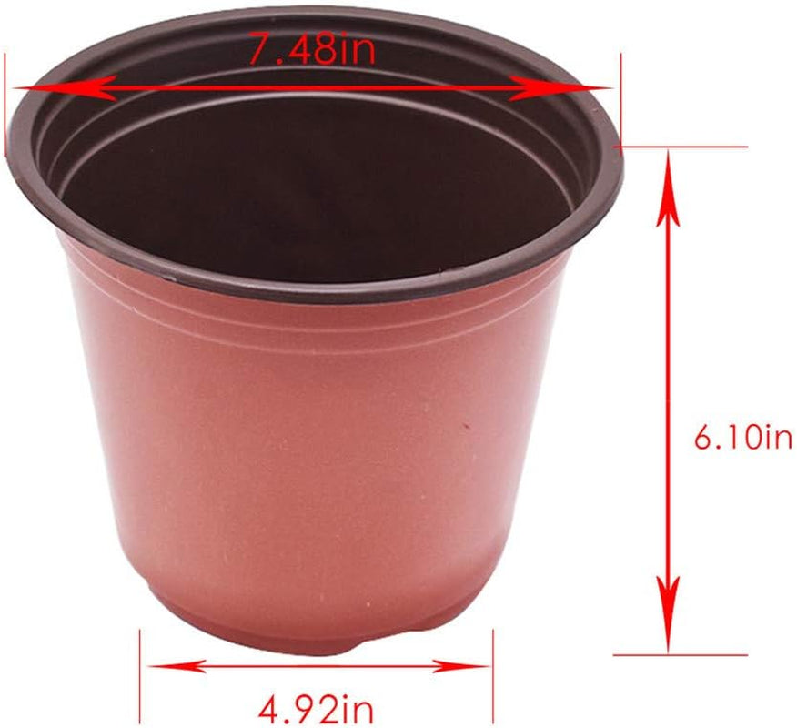 7.5" Seedling Pots Plastic Plant Pots Seedling Cups Nursery Pots Plant Container Fit for Seeds Germination, Seedlings Growing, Succulents Planting, Seeds Starting 100 Pcs