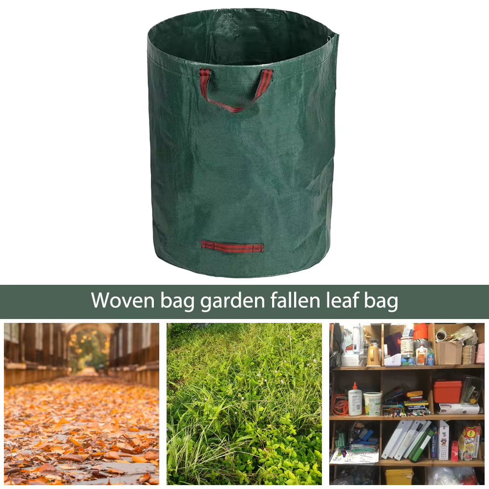 Garden Waste Bag 60L-500L Large Capacity Garden Bag Reusable Waterproof Leaf Sack Storage Collection Container for Garden Yard