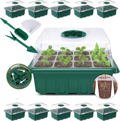 5 Pack Seed Starter Tray Plant Starter Kit with Humidit Domes Greenhouse Kit