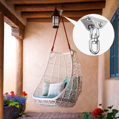 Hammock Chair Hanging Kit for Bedroom, Outdoor Patio Porch Swing Hardware, Heavy Duty Punching Bag Swivel Hanger, Ceiling Mount Hook for Aeorial Yoga Trapeze, Boxing, Tire Rope Swinging