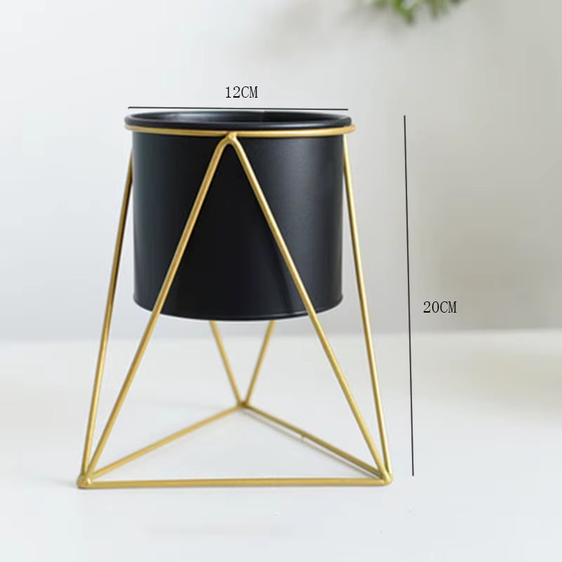 Simple Flower Pot Planter Living Room Stainless Steel Desktop Flowerpot Decoration Home Decoration Macetas 화분 Горшки Для Цве