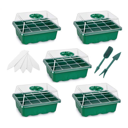 5 Pack Seed Starter Tray Plant Starter Kit with Humidit Domes Greenhouse Kit