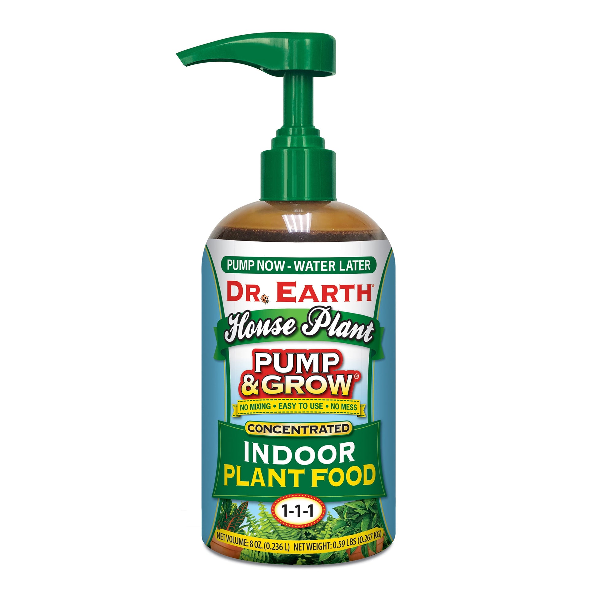 Pump & Grow Liquid-Concentrate Organic Plant Food Fertilizer, 8 Oz.