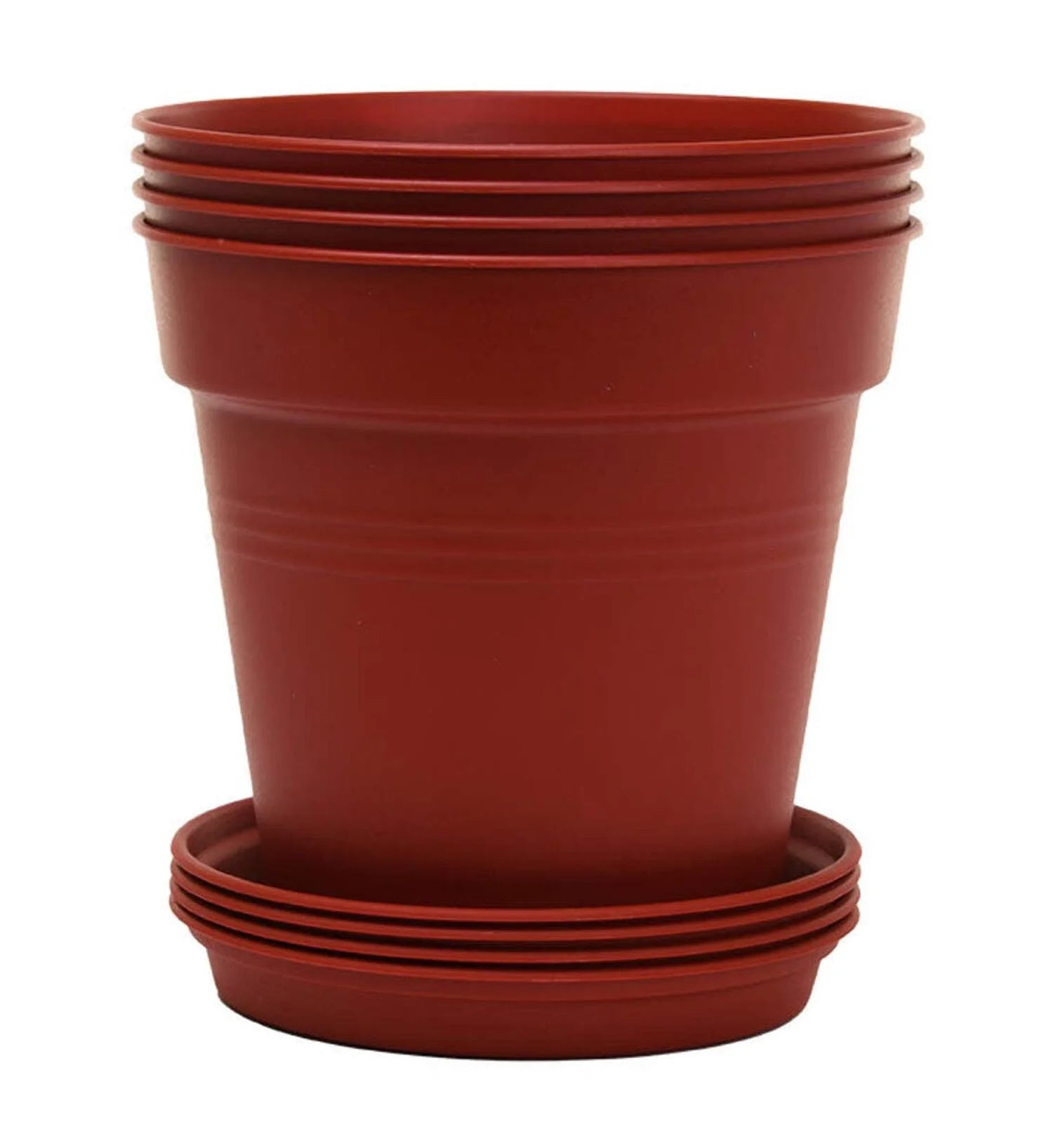 Mintra Garden - 15Cm round Garden Pots 4Pk - (15Cm Diameter - 5.9Inw X 5.5Inh)