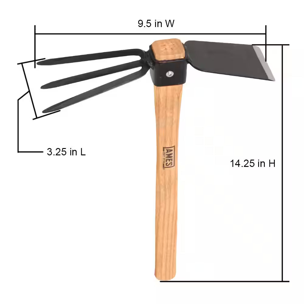 Hoe/Cultivator Combo with Wood Handle