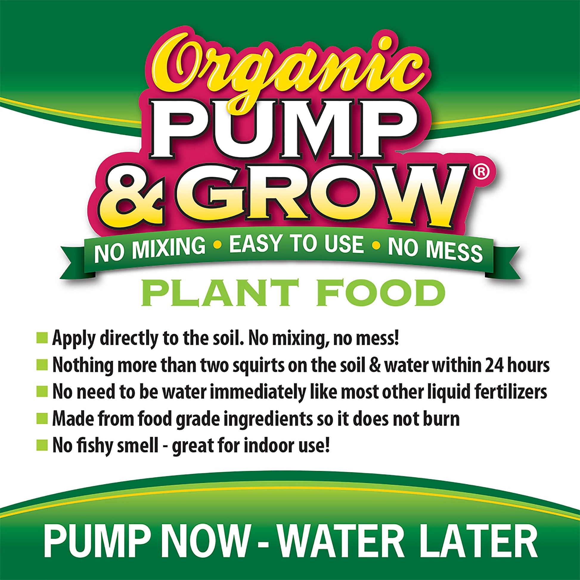 Pump & Grow Liquid-Concentrate Organic Plant Food Fertilizer, 8 Oz.