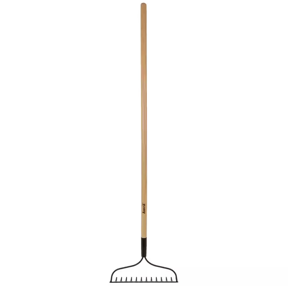 48 In. Handle Length, 14 Tine Bow Rake