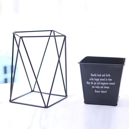 Simple Flower Pot Planter Living Room Stainless Steel Desktop Flowerpot Decoration Home Decoration Macetas 화분 Горшки Для Цве