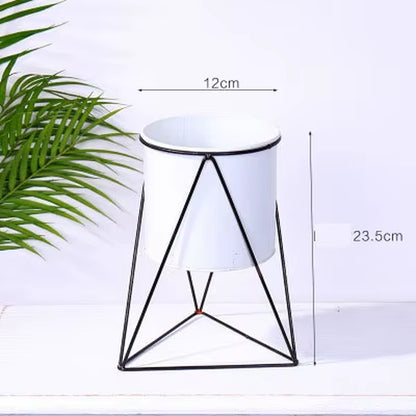 Simple Flower Pot Planter Living Room Stainless Steel Desktop Flowerpot Decoration Home Decoration Macetas 화분 Горшки Для Цве