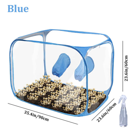 Still Air Box Mushroom Grow Kit Portable Compact Still Air Box Mycology Mushroom Fruiting Chamber Grow Tent for Home Scientists