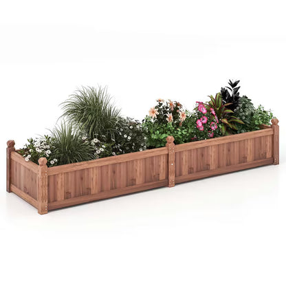 24-In W X 91-In L X 16-In H Brown Wood Raised Garden Bed