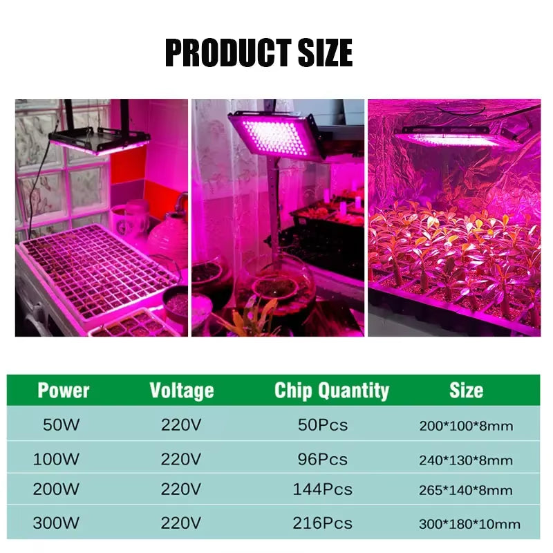 Phyto Lamp 50W 100W 300W Phytolamp for Plants Full Spectrum Led Cultivation Plant Grower Indoor Culture Led Grow Lamp Uv Lamp